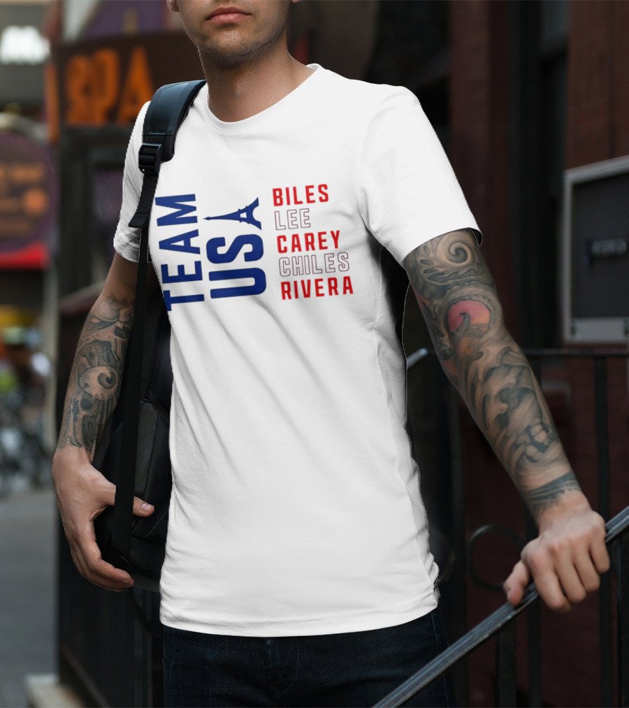 Team USA Biles Lee Carey Chiles Rivera T-Shirt