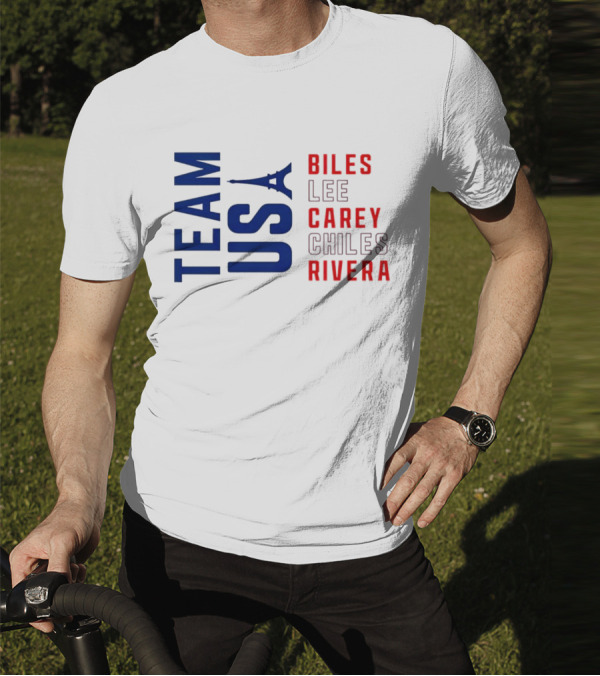 Team USA Biles Lee Carey Chiles Rivera T-Shirt