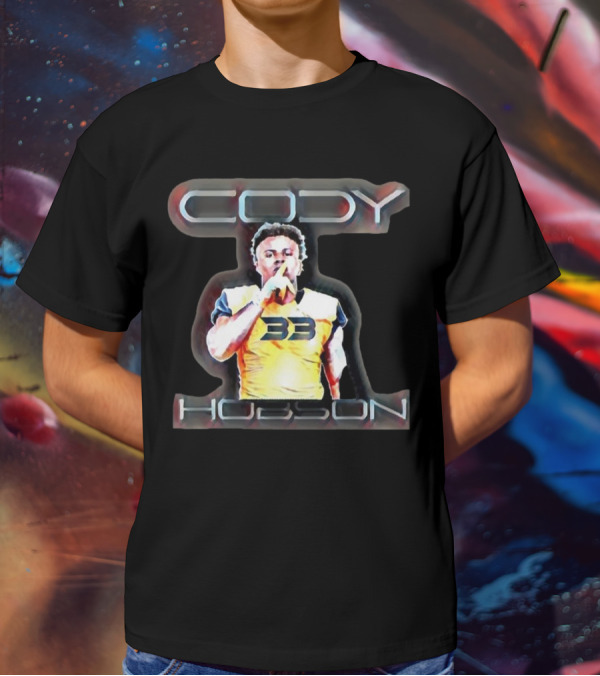 Cody Hobson 33 Merrimack Warriors Football T-Shirt