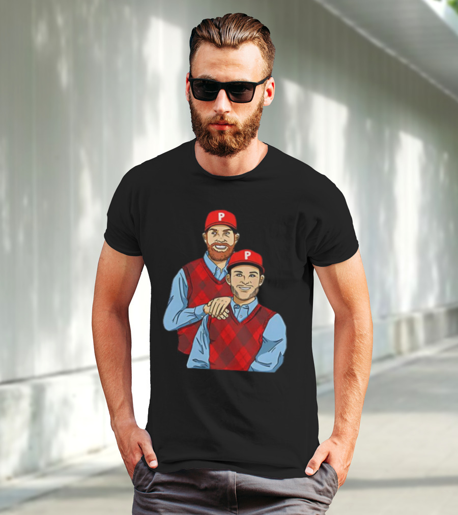 Phillies Step Brothers Movie Parody With Red Caps And Argyle Sweaters T-Shirt