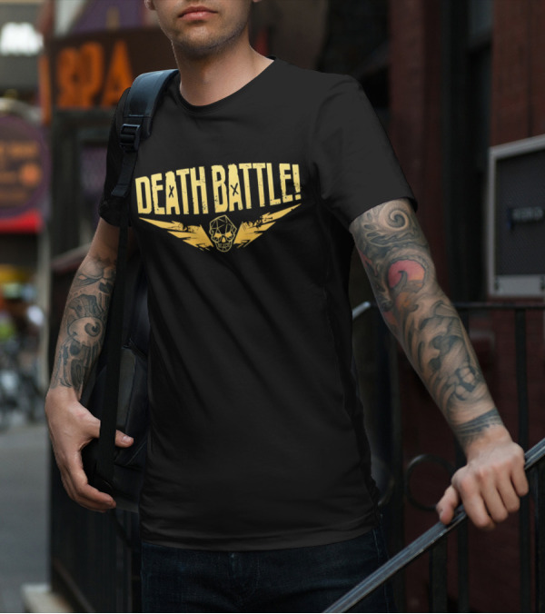 DEATH BATTLE Gold Skull Lightning T-Shirt