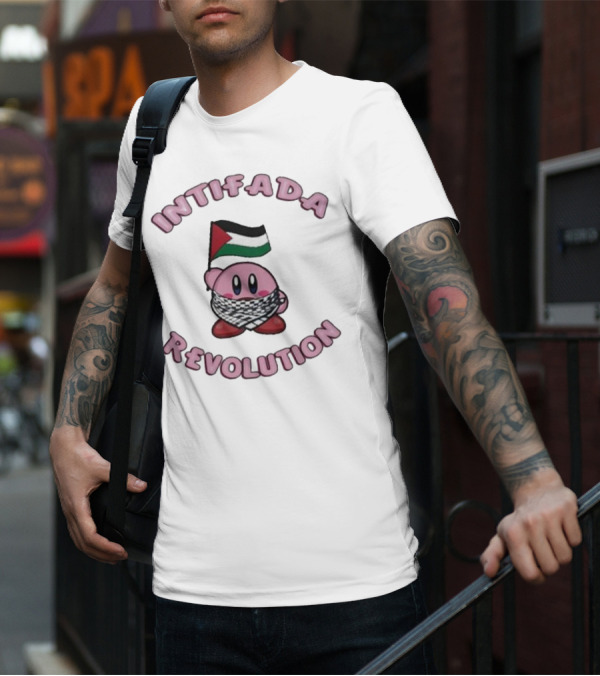 Intifada Revolution Palestinian Flag Kirbo Character T-Shirt