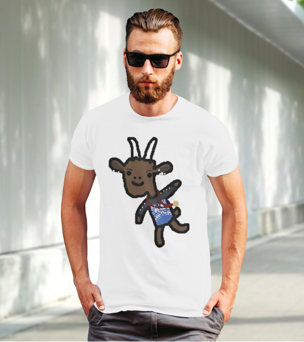 Goat Wearing Medal Inspired By Gymnastics Champion T-Shirt
