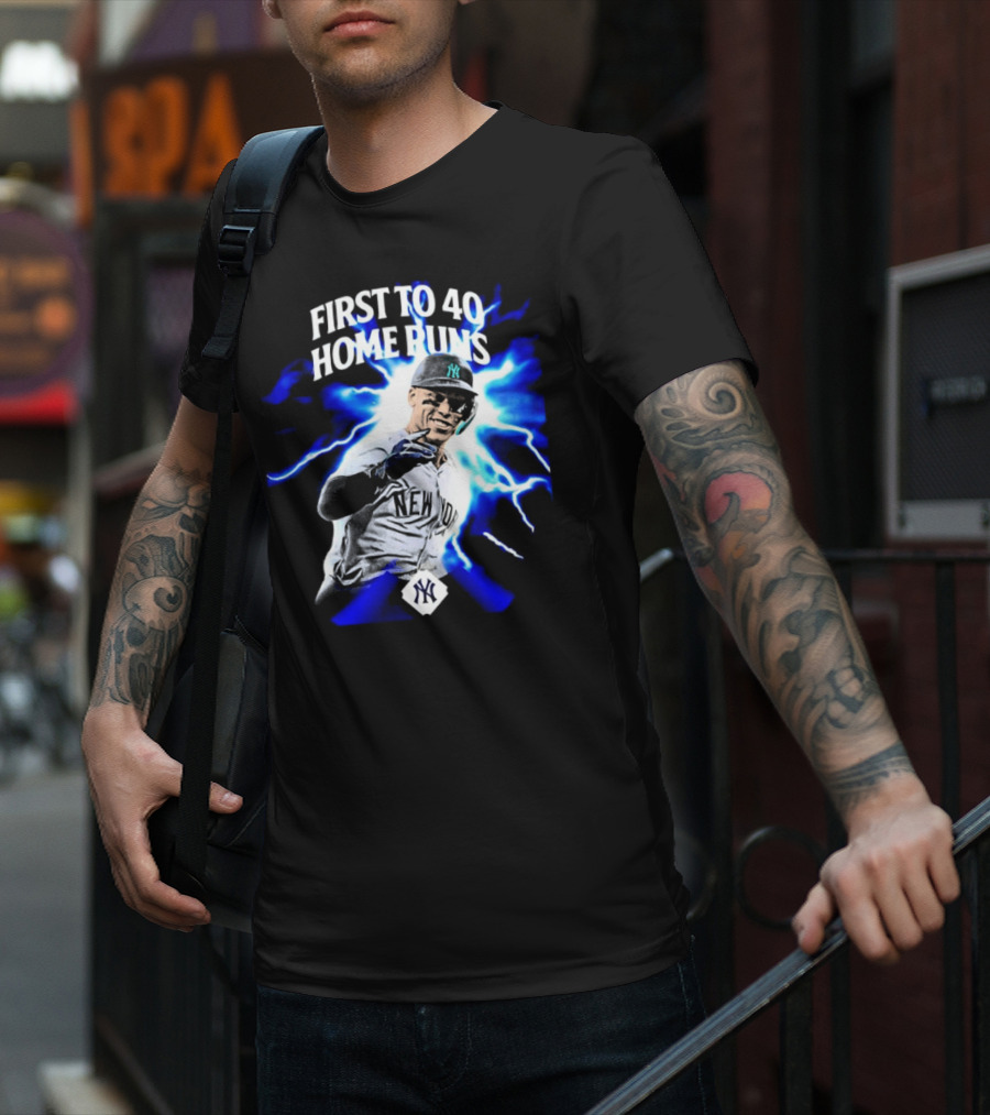 First To 40 Home Runs Aaron Judge New York Yankees T-Shirt