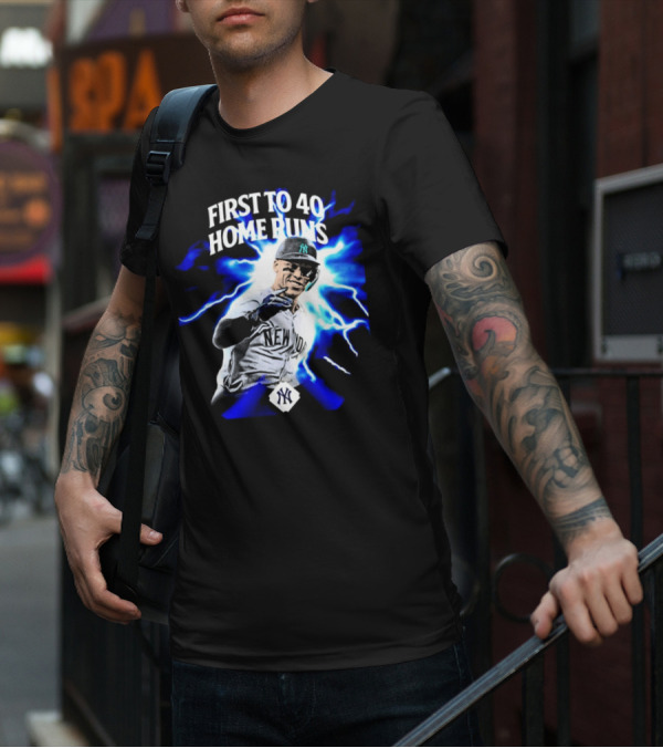 First To 40 Home Runs Aaron Judge New York Yankees T-Shirt