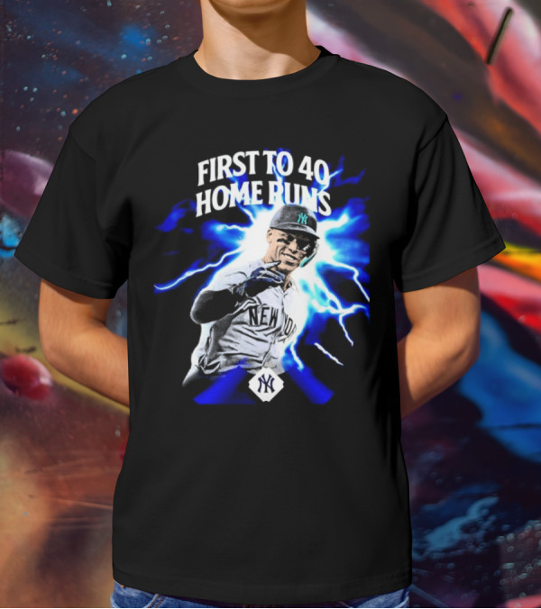 First To 40 Home Runs Aaron Judge New York Yankees T-Shirt