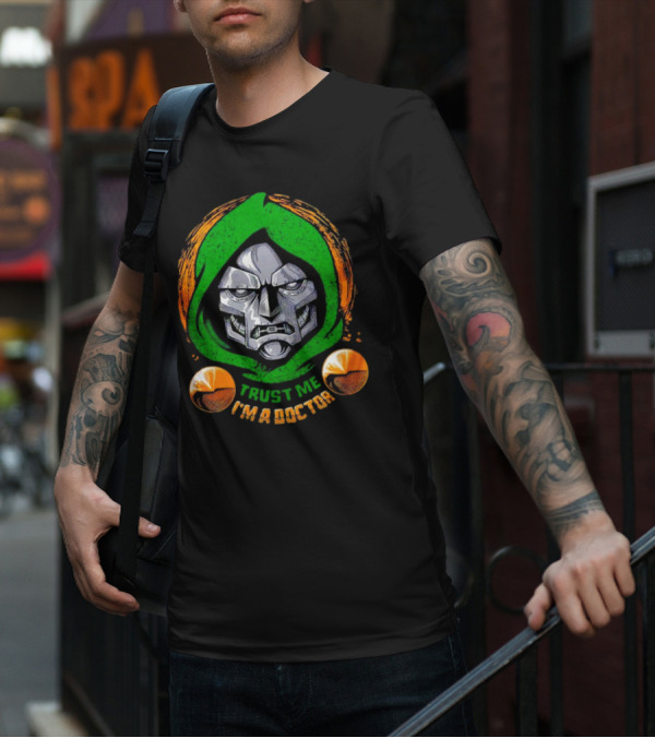 Doctor Doom Trust Me I'm A Doctor Villain Face Mask T-Shirt