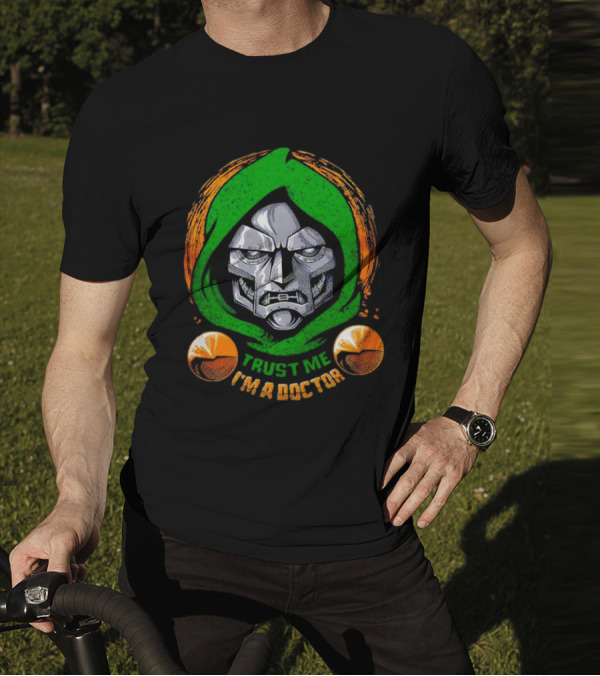 Doctor Doom Trust Me I'm A Doctor Villain Face Mask T-Shirt