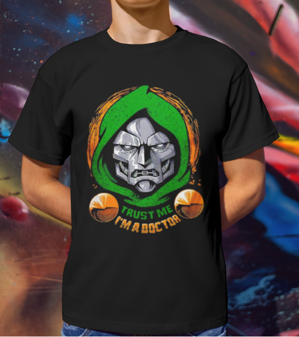 Doctor Doom Trust Me I'm A Doctor Villain Face Mask T-Shirt