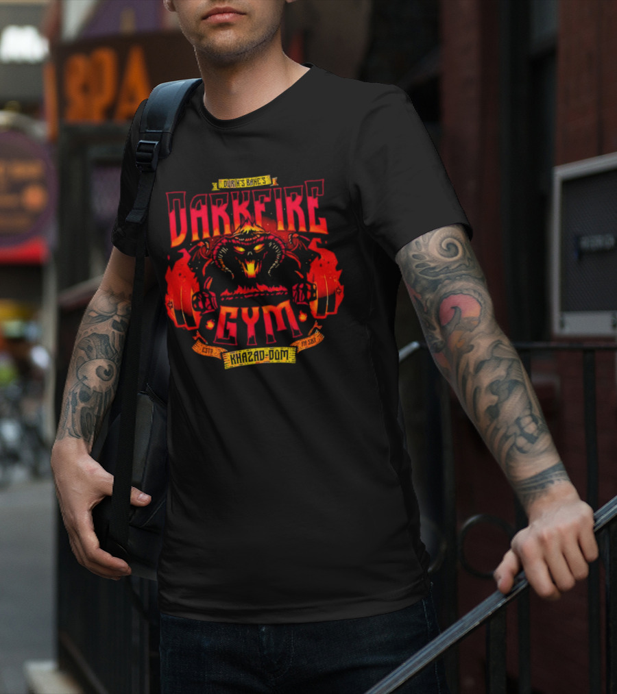 Durin’s Bane Darkfire Gym Khazad-Dum Lord Of The Rings Fitness T-Shirt