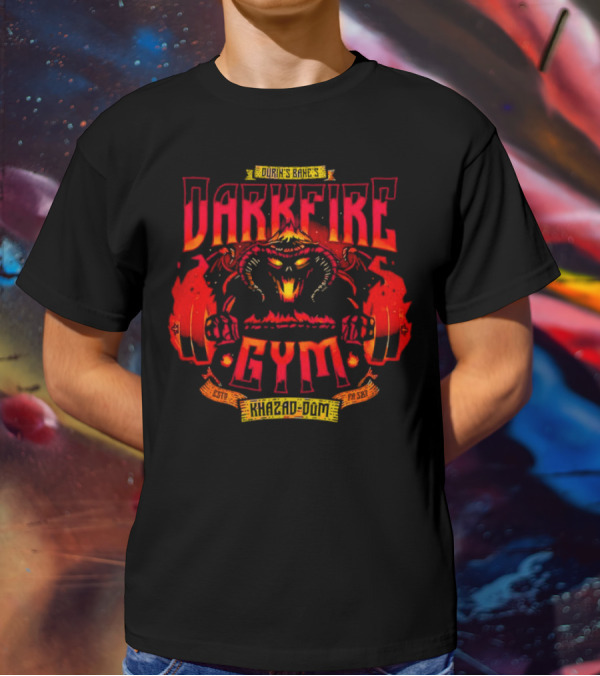Durin’s Bane Darkfire Gym Khazad-Dum Lord Of The Rings Fitness T-Shirt