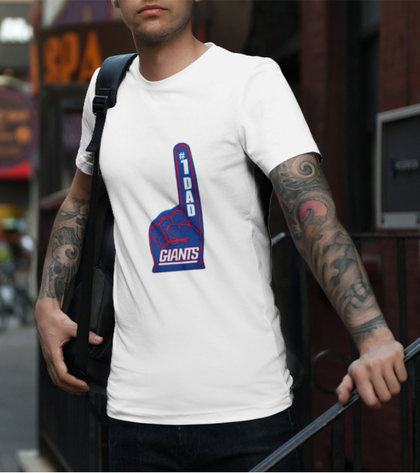 1 Dad Giants New York Giants Happy Father’s Day T-Shirt