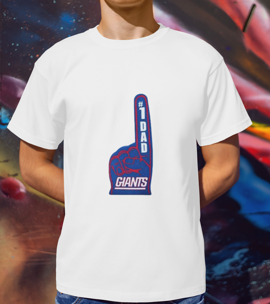 1 Dad Giants New York Giants Happy Father’s Day T-Shirt