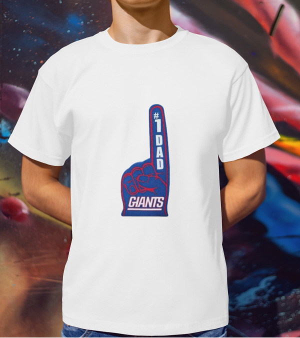 1 Dad Giants New York Giants Happy Father’s Day T-Shirt