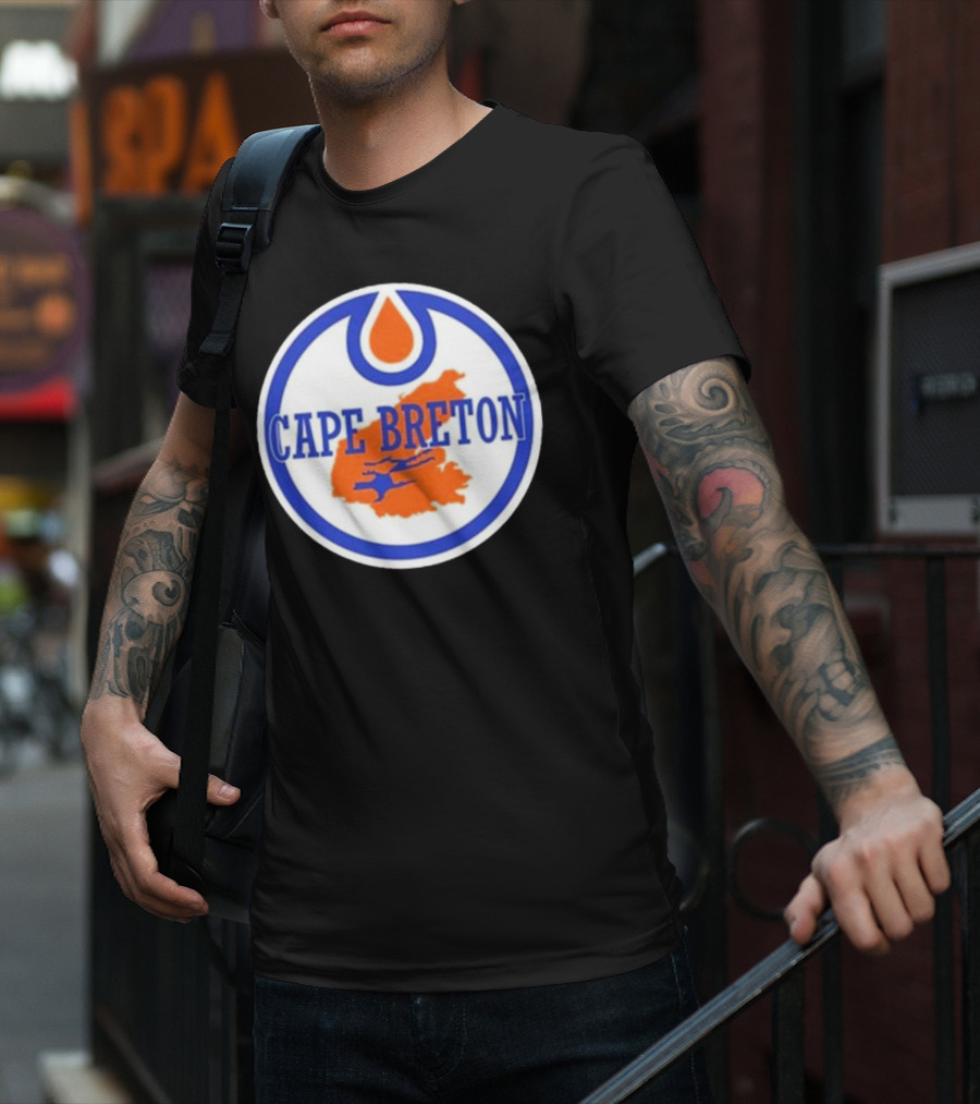 Cape Breton Oilers Hockey Logo Map T-Shirt