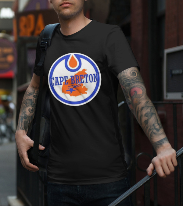 Cape Breton Oilers Hockey Logo Map T-Shirt
