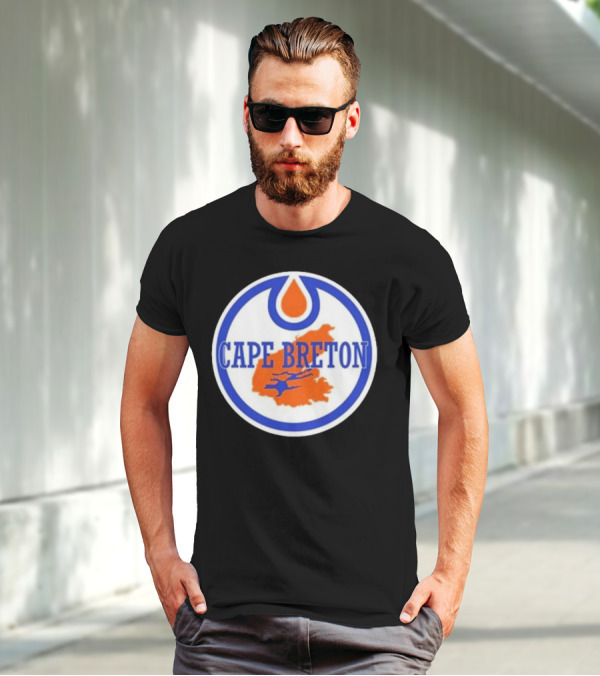 Cape Breton Oilers Hockey Logo Map T-Shirt