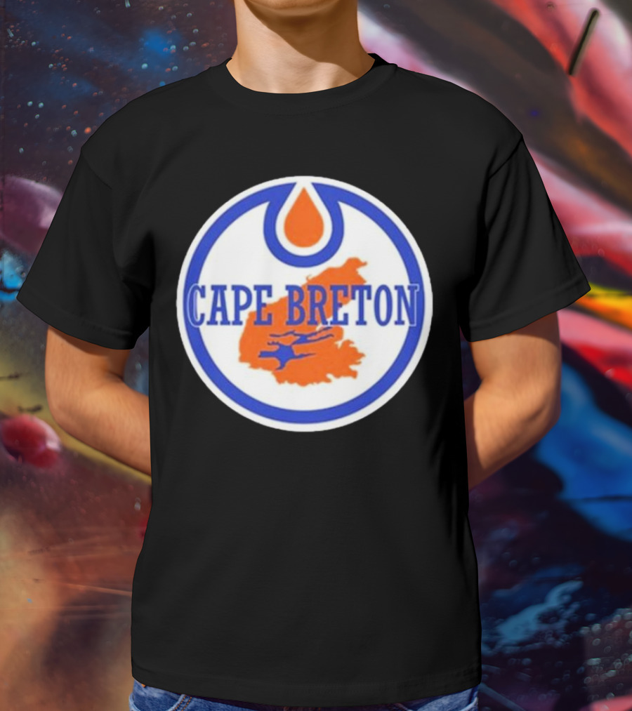 Cape Breton Oilers Hockey Logo Map T-Shirt