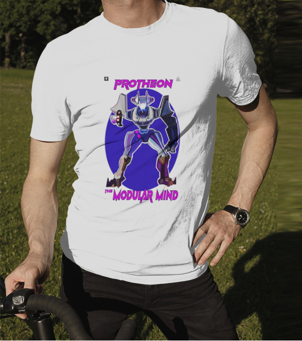 Protheon The Modular Mind Robot Character Purple Armor T-Shirt