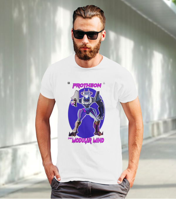 Protheon The Modular Mind Robot Character Purple Armor T-Shirt