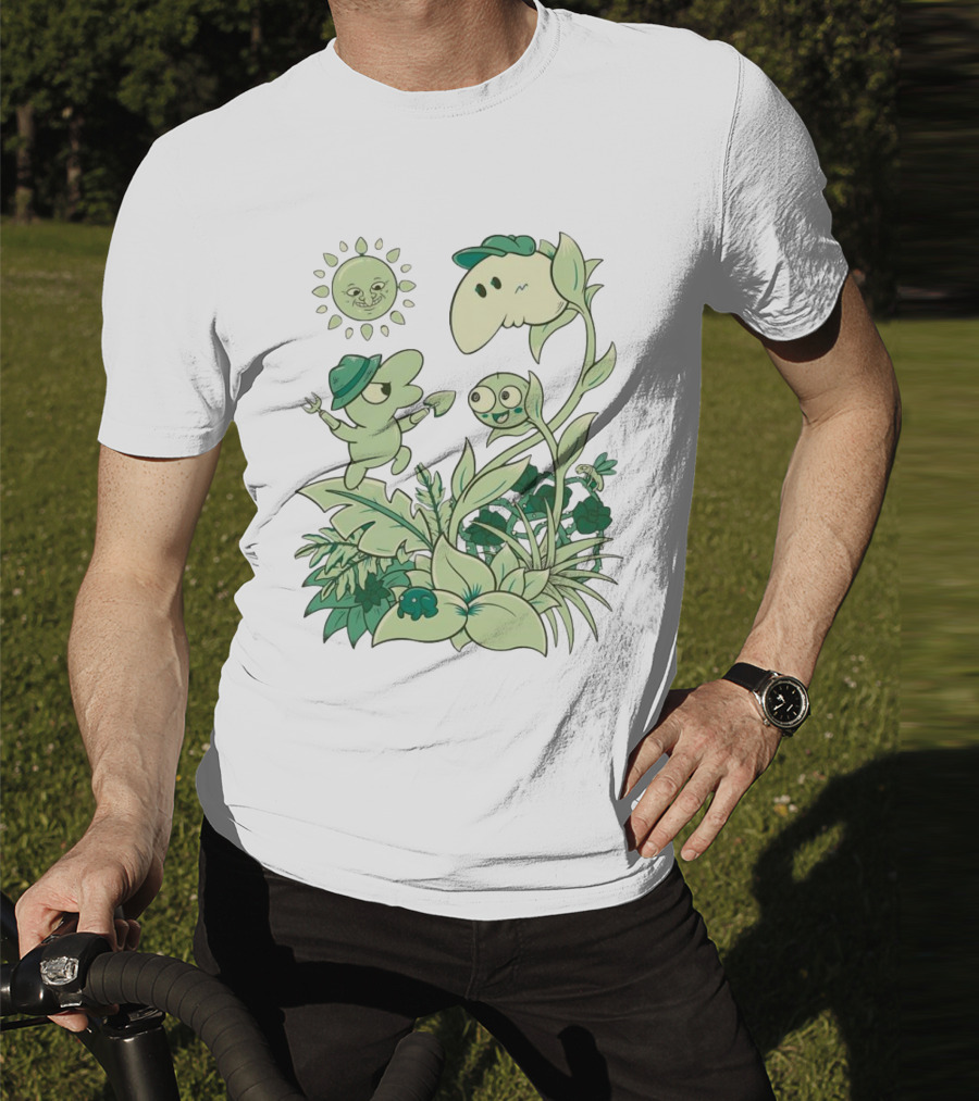 Smiling Friends Disdainful Gardener Cheerful Plant Companions And Sun T-Shirt