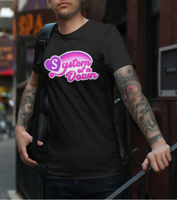 System Of A Down Rainbow Heart T-Shirt