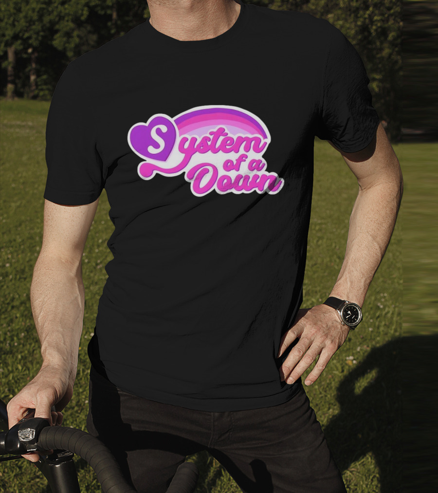 System Of A Down Rainbow Heart T-Shirt