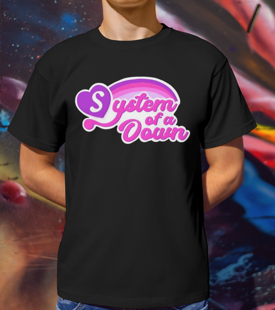 System Of A Down Rainbow Heart T-Shirt