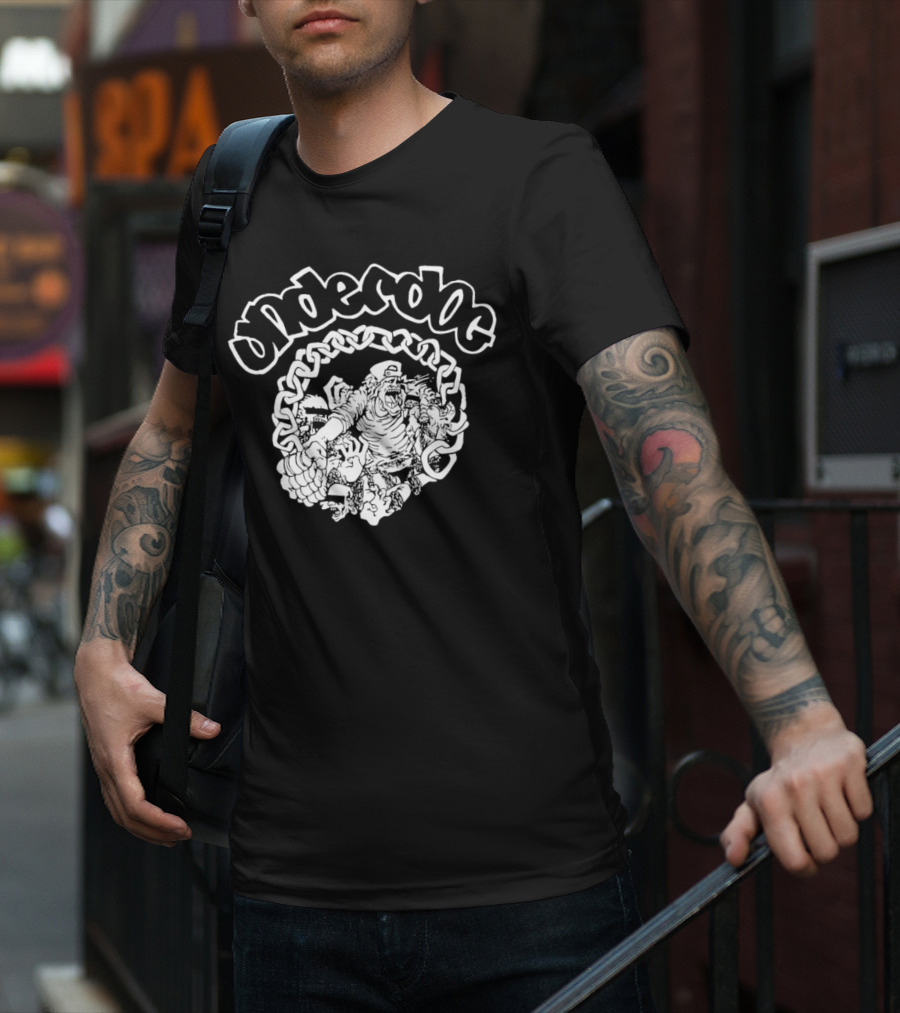 Underdog Graphic With Chains And Characters T-Shirt