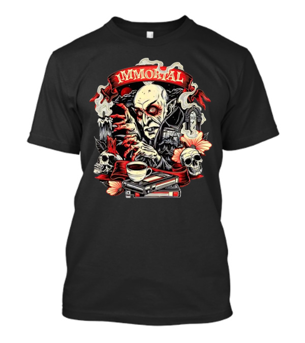 Count Orlok Nosferatu Immortal Vampire With Skulls And Coffin Mug T-Shirt