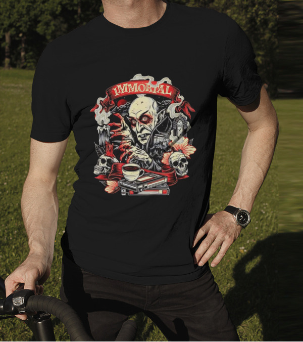 Count Orlok Nosferatu Immortal Vampire With Skulls And Coffin Mug T-Shirt