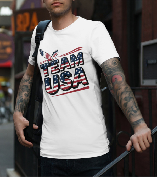 Team USA Eagle Flag Patriotic T-Shirt