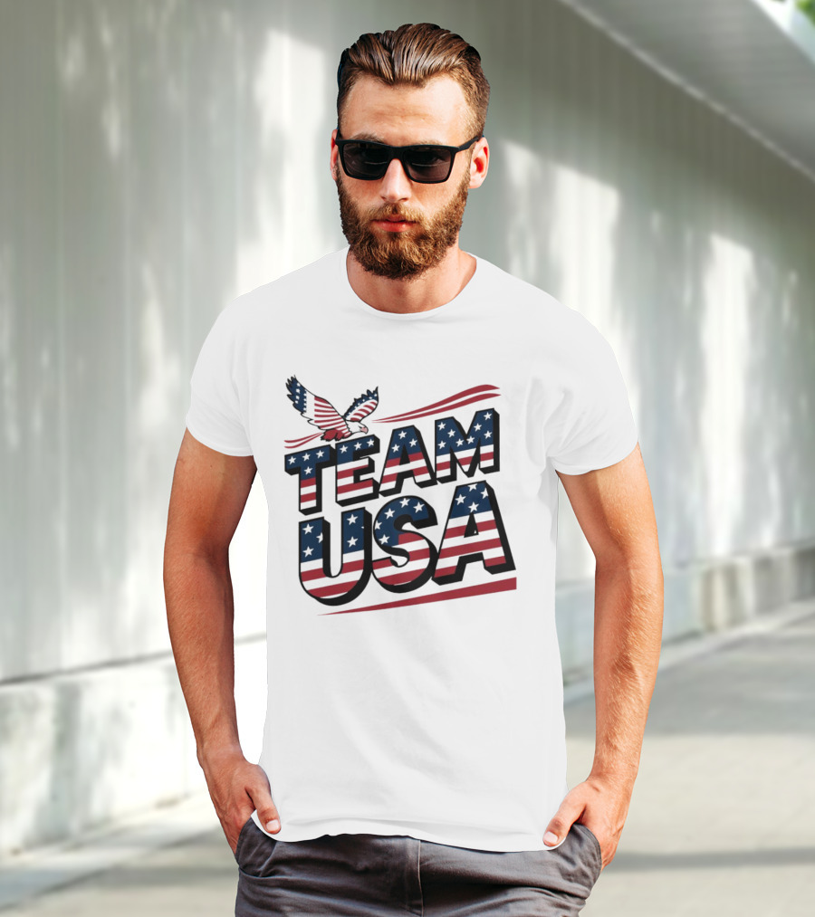 Team USA Eagle Flag Patriotic T-Shirt