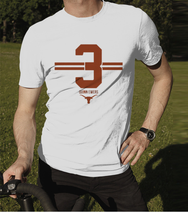 Quinn Ewers Texas Longhorns Number 3 T-Shirt