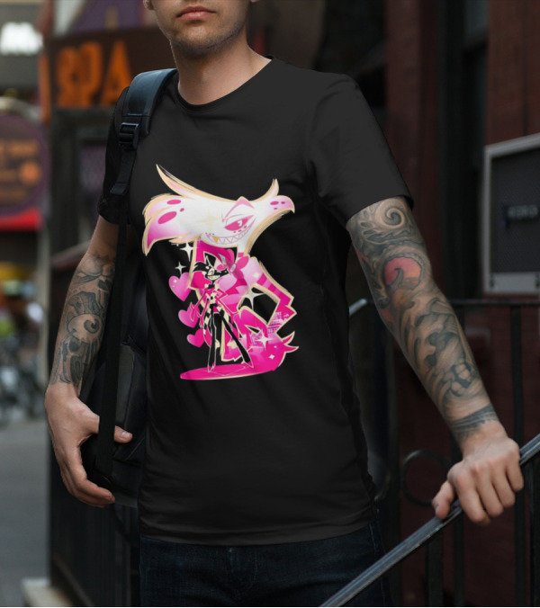 Angel Dust And Alastor Design Hazbin Hotel Series T-Shirt