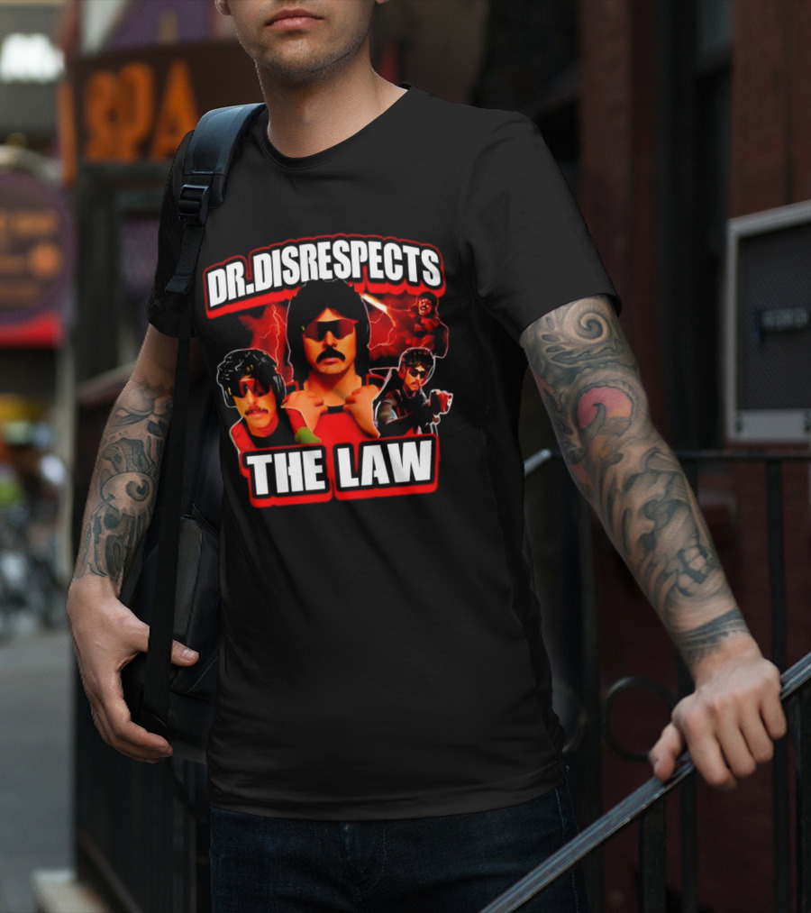 Dr Disrespects The Law Gamer Lightning Action T-Shirt