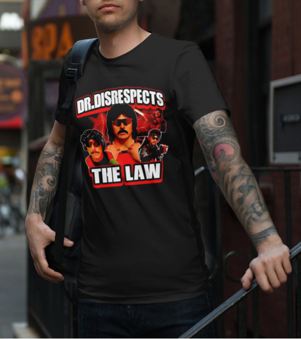 Dr Disrespects The Law Gamer Lightning Action T-Shirt
