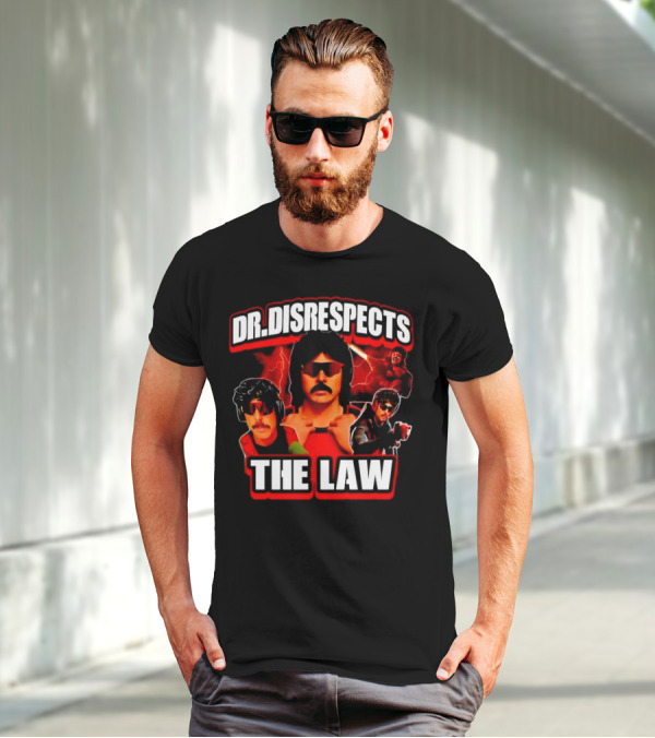 Dr Disrespects The Law Gamer Lightning Action T-Shirt