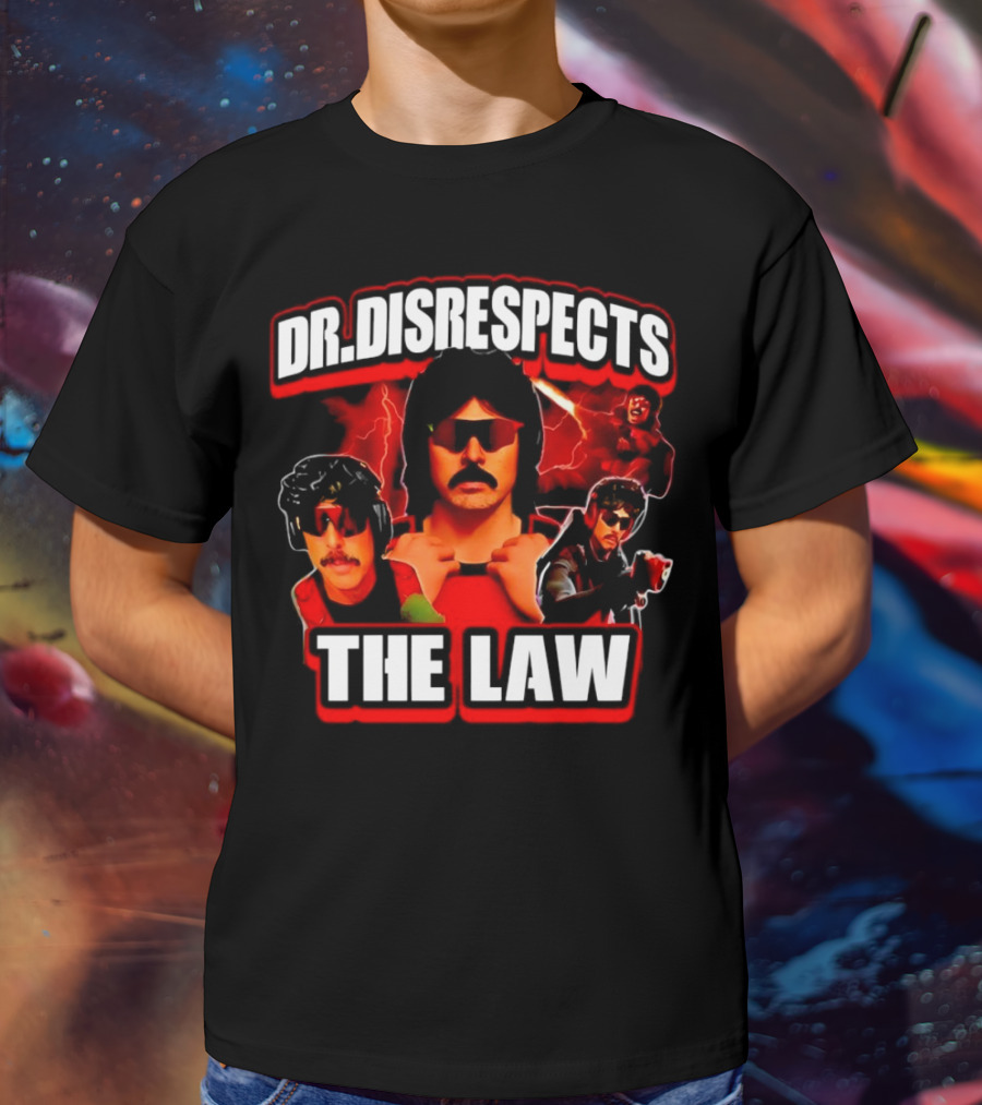 Dr Disrespects The Law Gamer Lightning Action T-Shirt