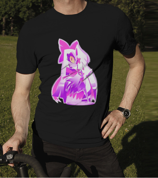 Exorcist Angel Hazbin Hotel Game Purple Character T-Shirt