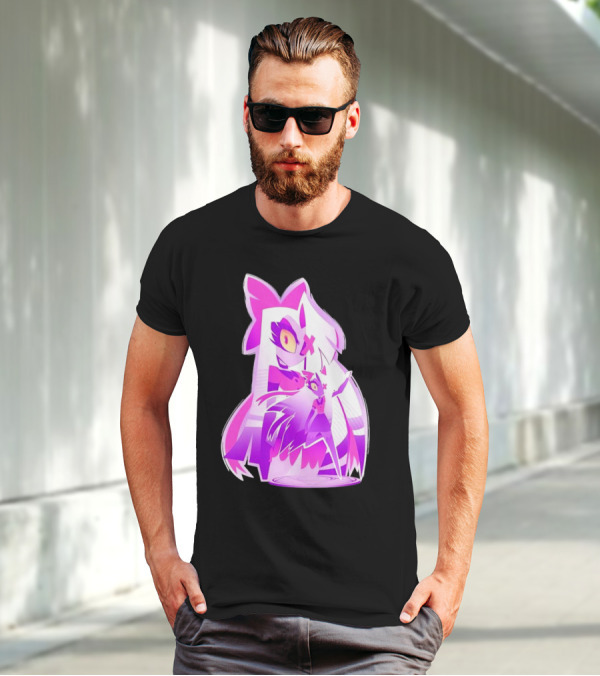 Exorcist Angel Hazbin Hotel Game Purple Character T-Shirt