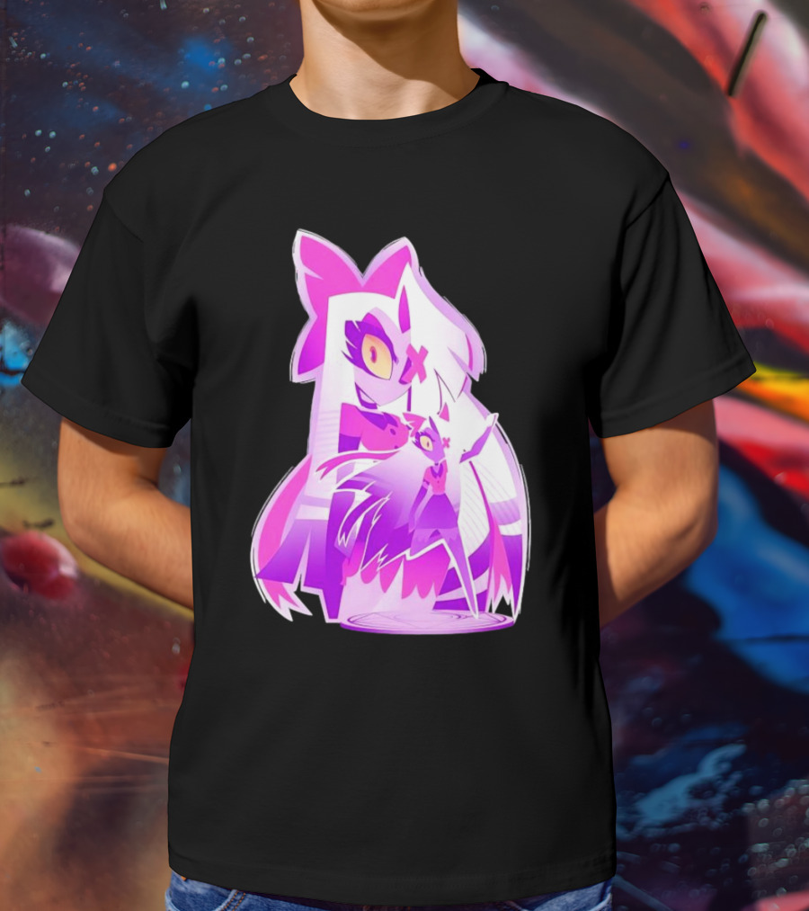 Exorcist Angel Hazbin Hotel Game Purple Character T-Shirt