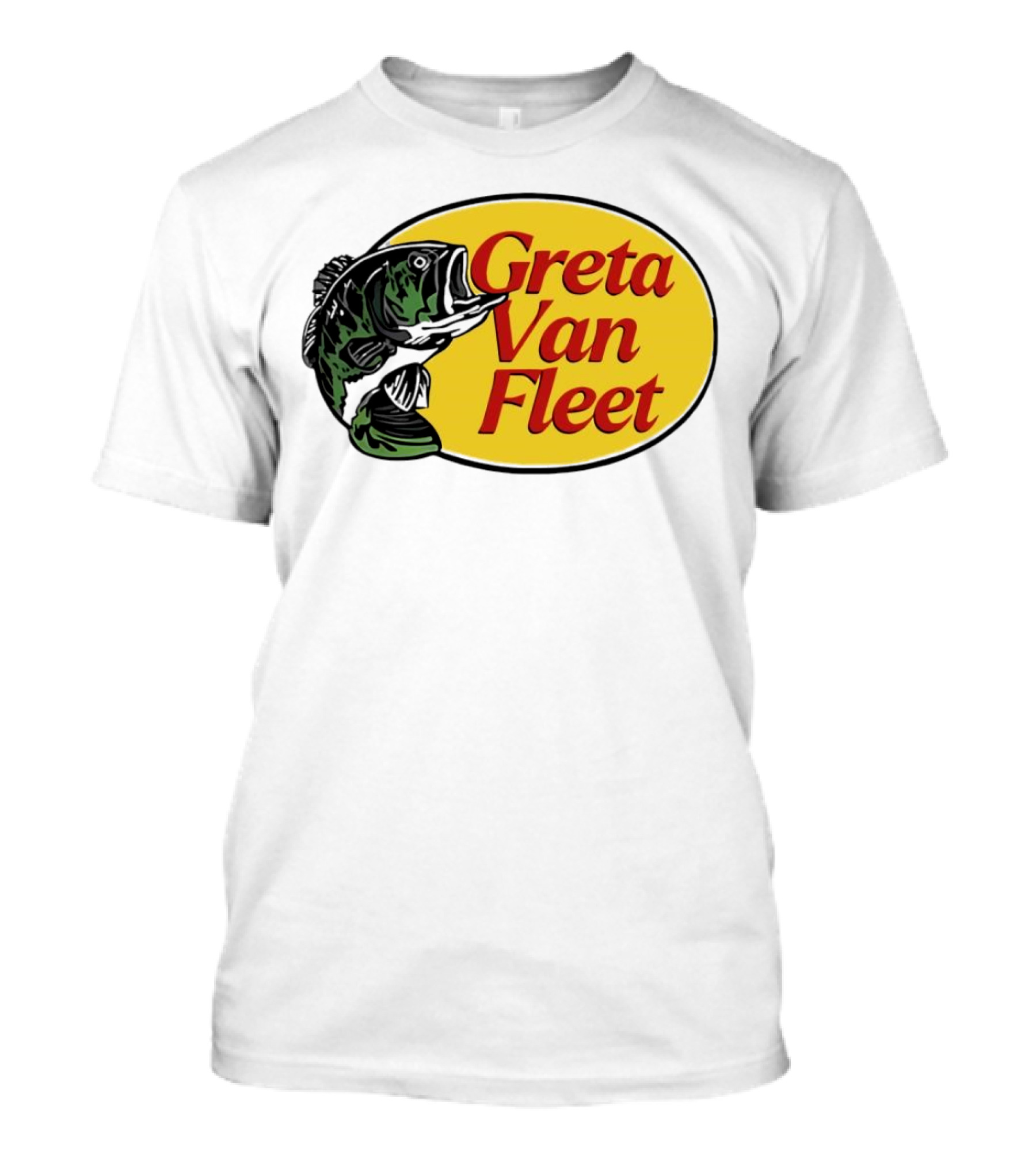 Greta Van Fleet Bass Fishing Oval Bass Emblem T-Shirt