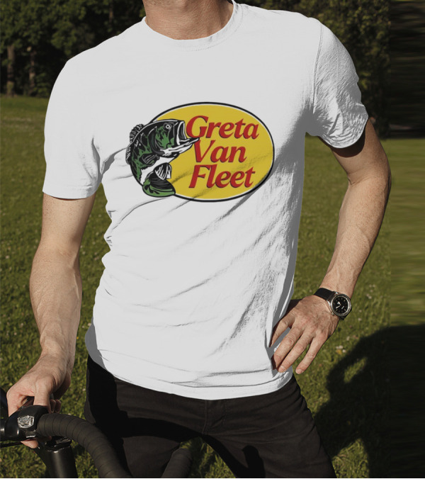 Greta Van Fleet Bass Fishing Oval Bass Emblem T-Shirt
