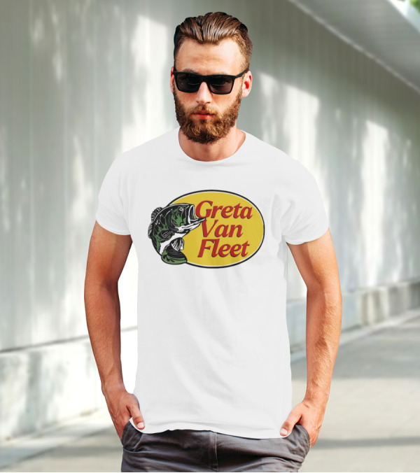 Greta Van Fleet Bass Fishing Oval Bass Emblem T-Shirt