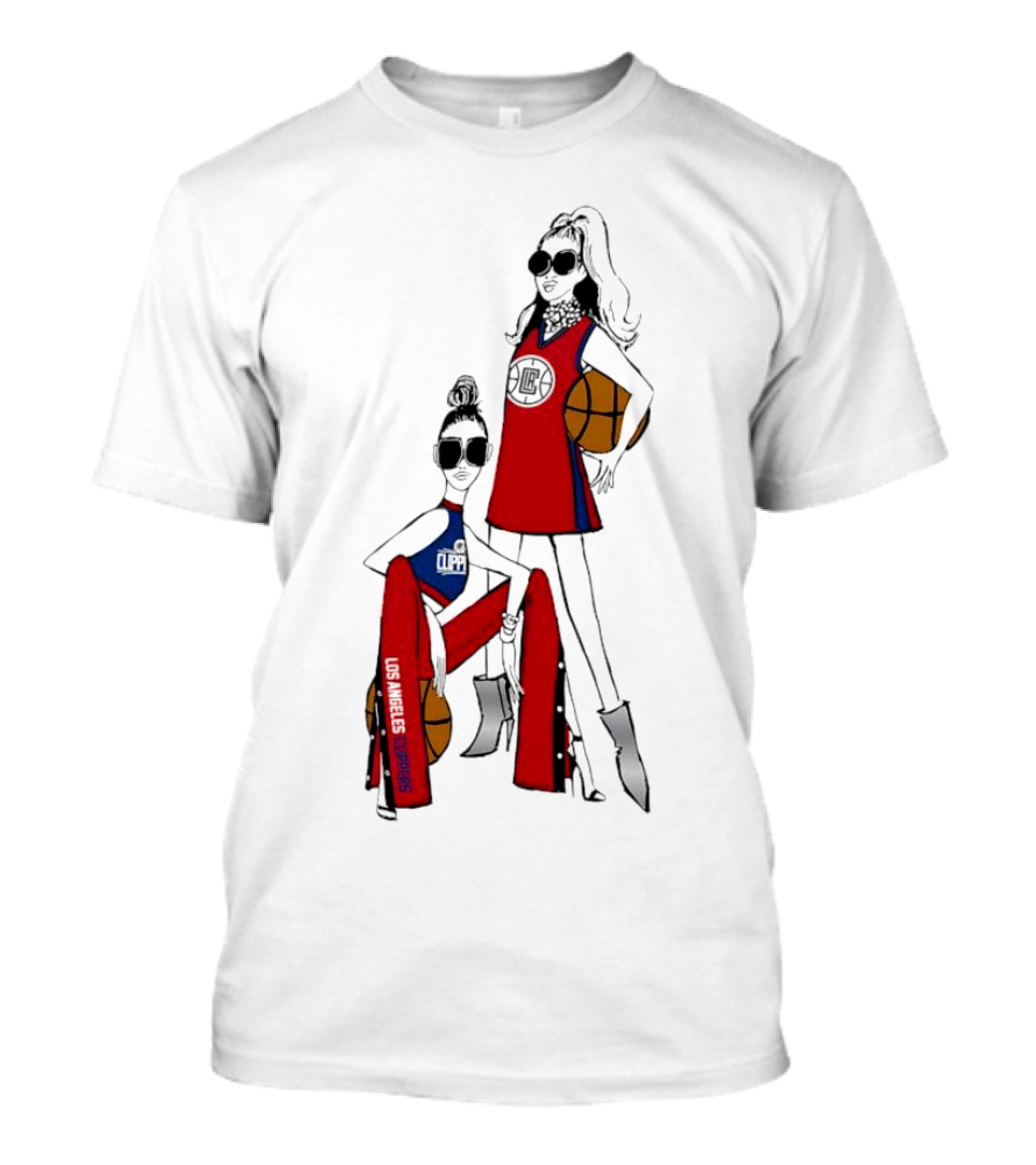 Los Angeles Clippers G-III 4Her Basketball Girls Fashion Red Blue T-Shirt