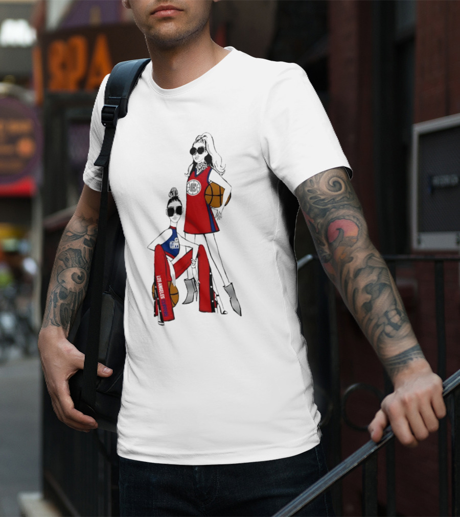 Los Angeles Clippers G-III 4Her Basketball Girls Fashion Red Blue T-Shirt