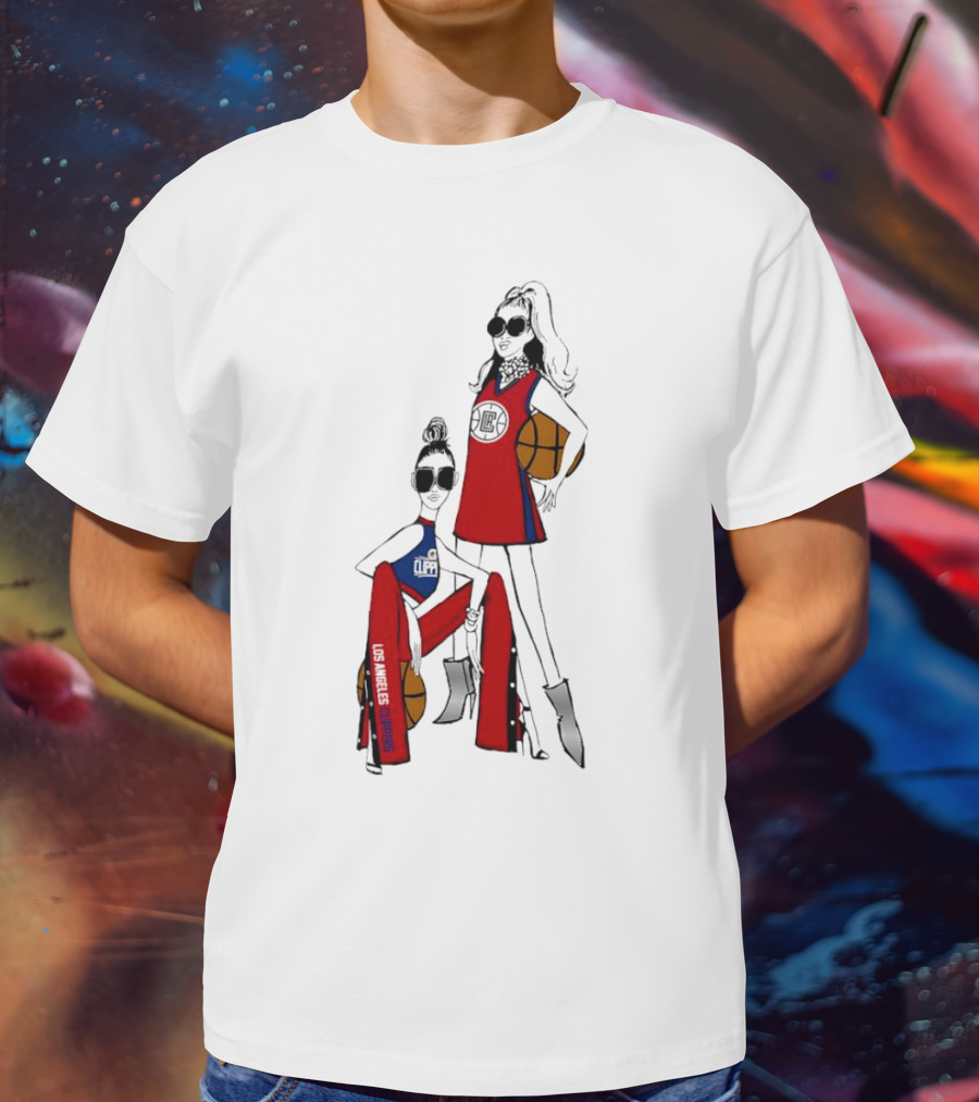 Los Angeles Clippers G-III 4Her Basketball Girls Fashion Red Blue T-Shirt