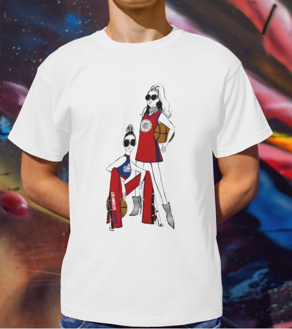 Los Angeles Clippers G-III 4Her Basketball Girls Fashion Red Blue T-Shirt