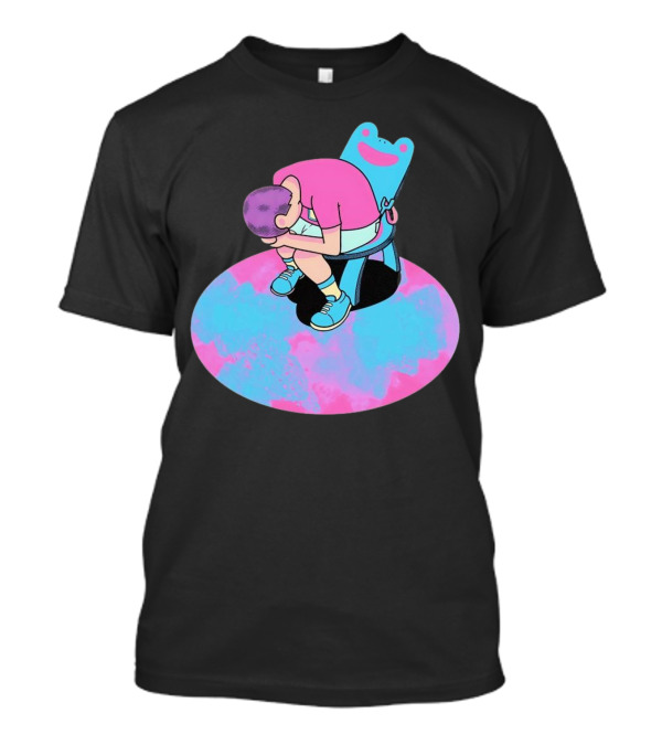 Bell Tolls X My Bells Child In Chair Art With Pink And Blue Palette T-Shirt